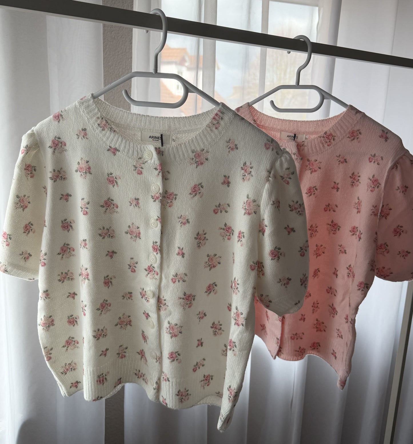 Floral Knit Cardigan - Off-White
