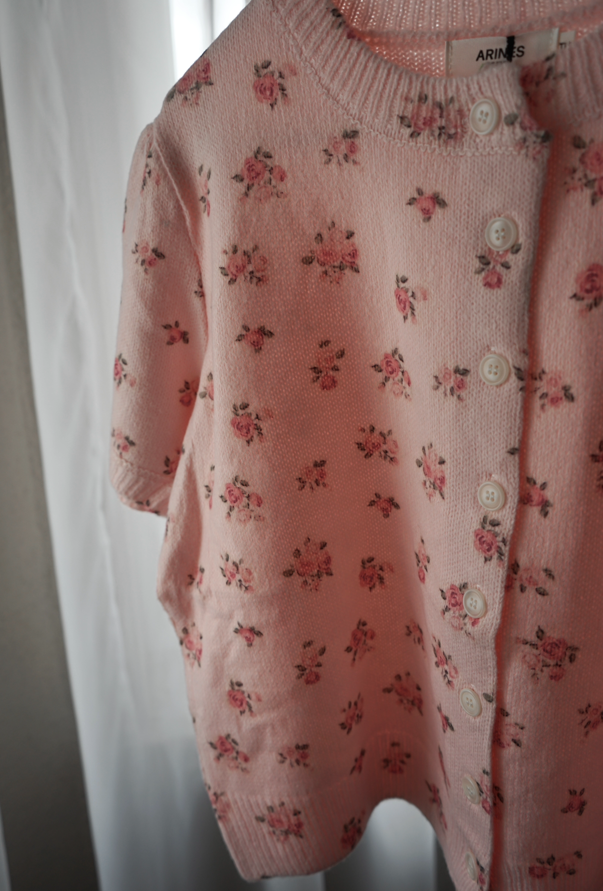 Floral Knit Cardigan - Rosé